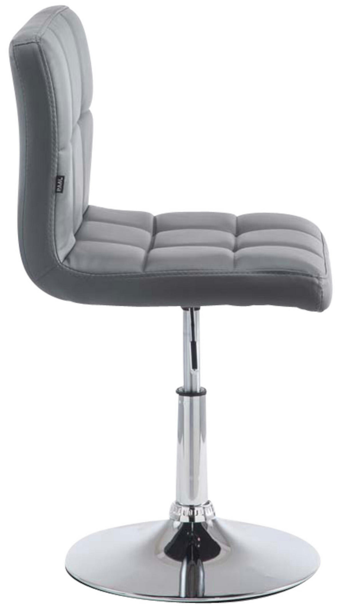 BARHOCKER 4er Set Bangko Kunstleder Grau - Grau, Leder/Metall (44/74/49cm) - DELUKE