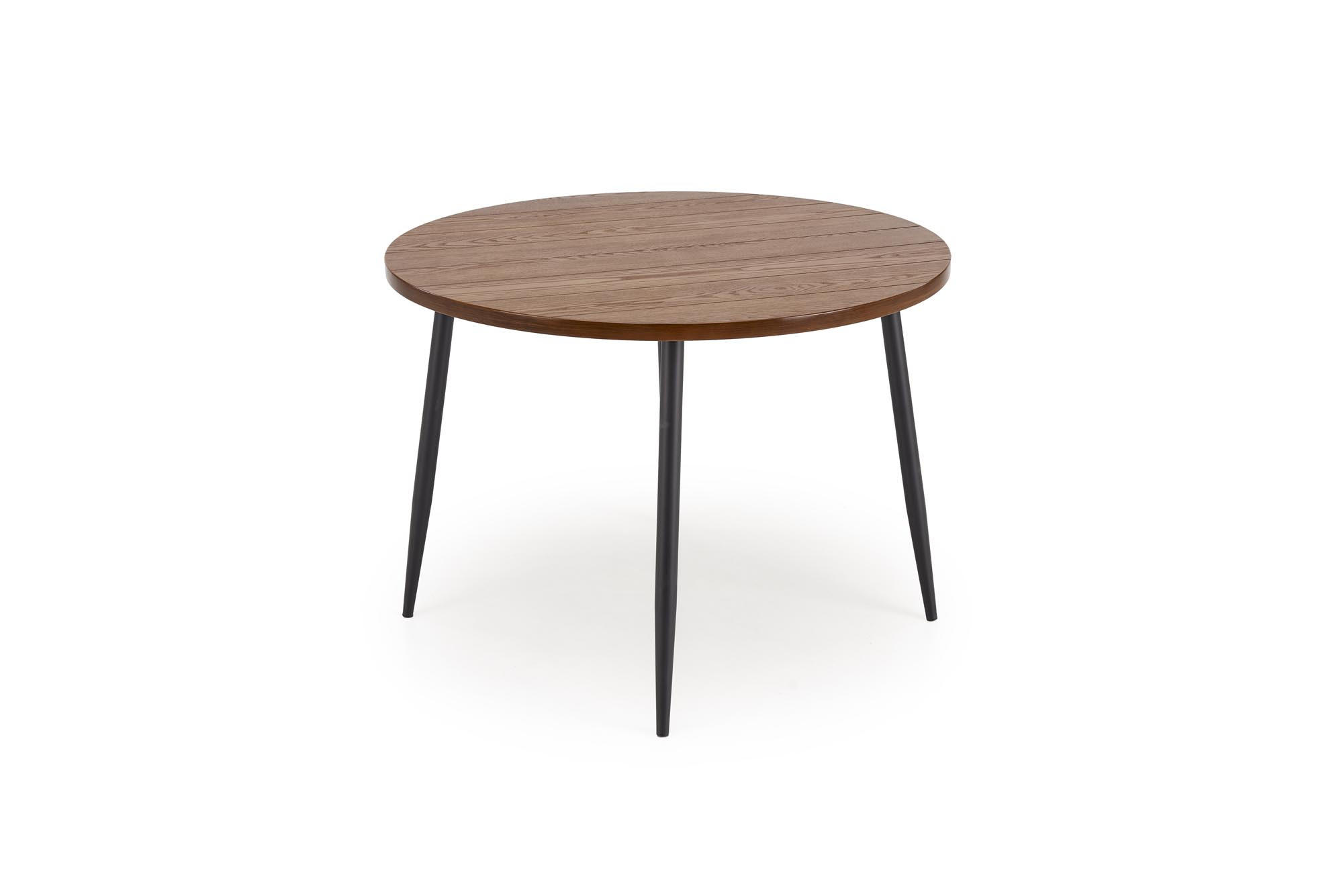 ESSTISCH rund Nussbaum Schwarz 105x75cm - Nussbaumfarben/Schwarz, Holzwerkstoff (105/105/75cm) - designimpex