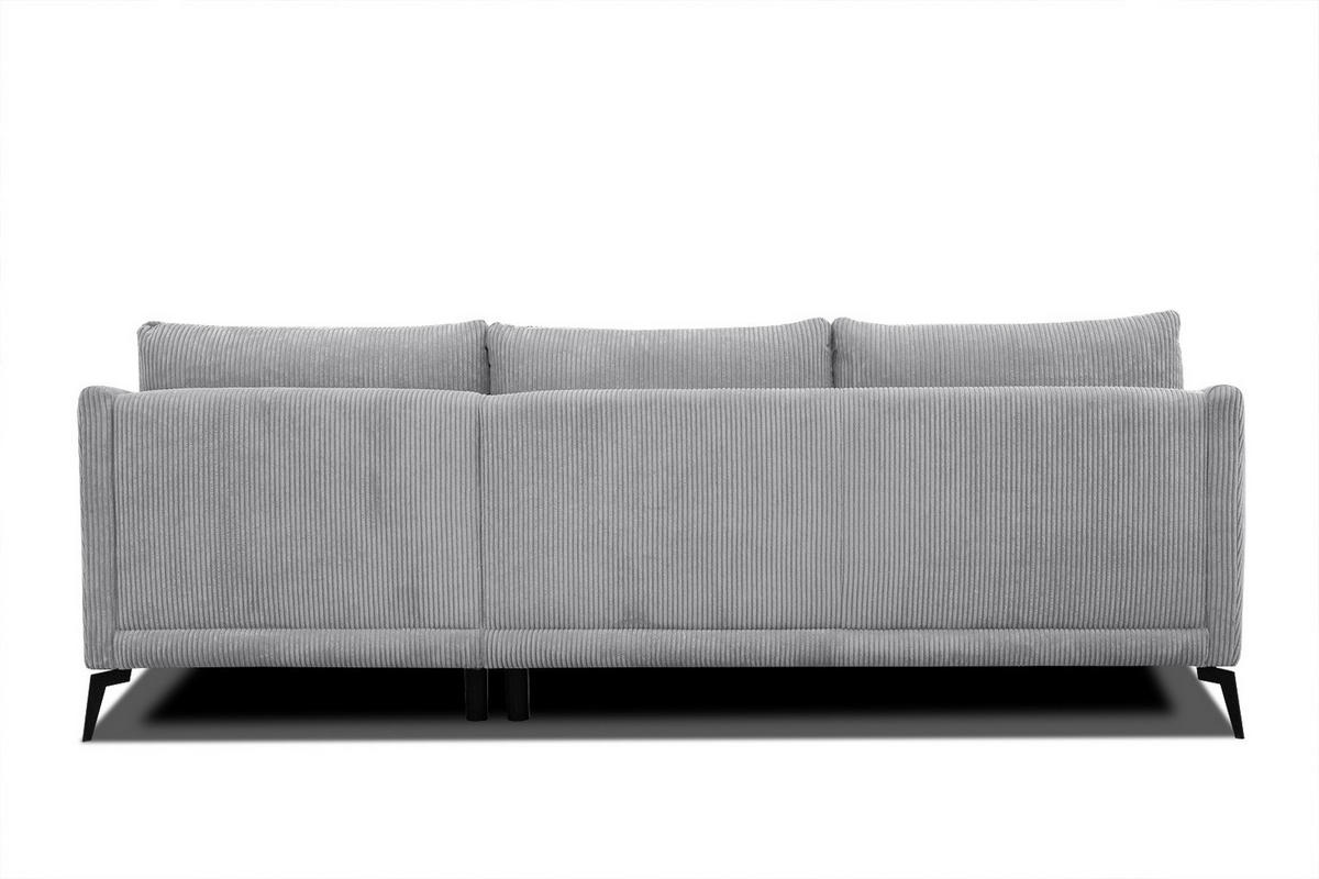 ECKSOFA VILT 4-Sitzer, hellgrau - Hellgrau/Schwarz, Holzwerkstoff/Textil (255/156cm) - Courtois Laville