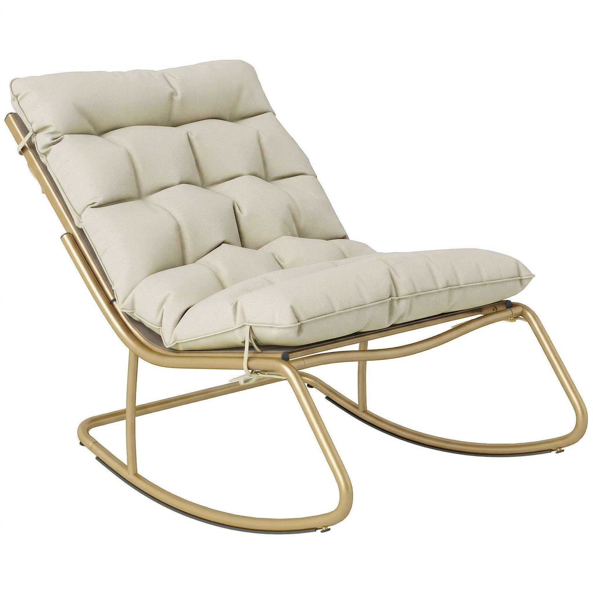 GARTENSCHAUKELSTUHL DE-15326 Beige - Beige, Metall (70/76/113cm) - ComfortXL