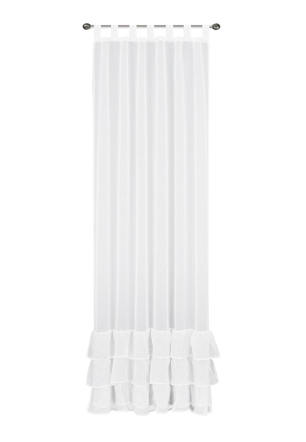 VORHANG Cadis - Weiß, Textil (140/1/250cm) - home&you