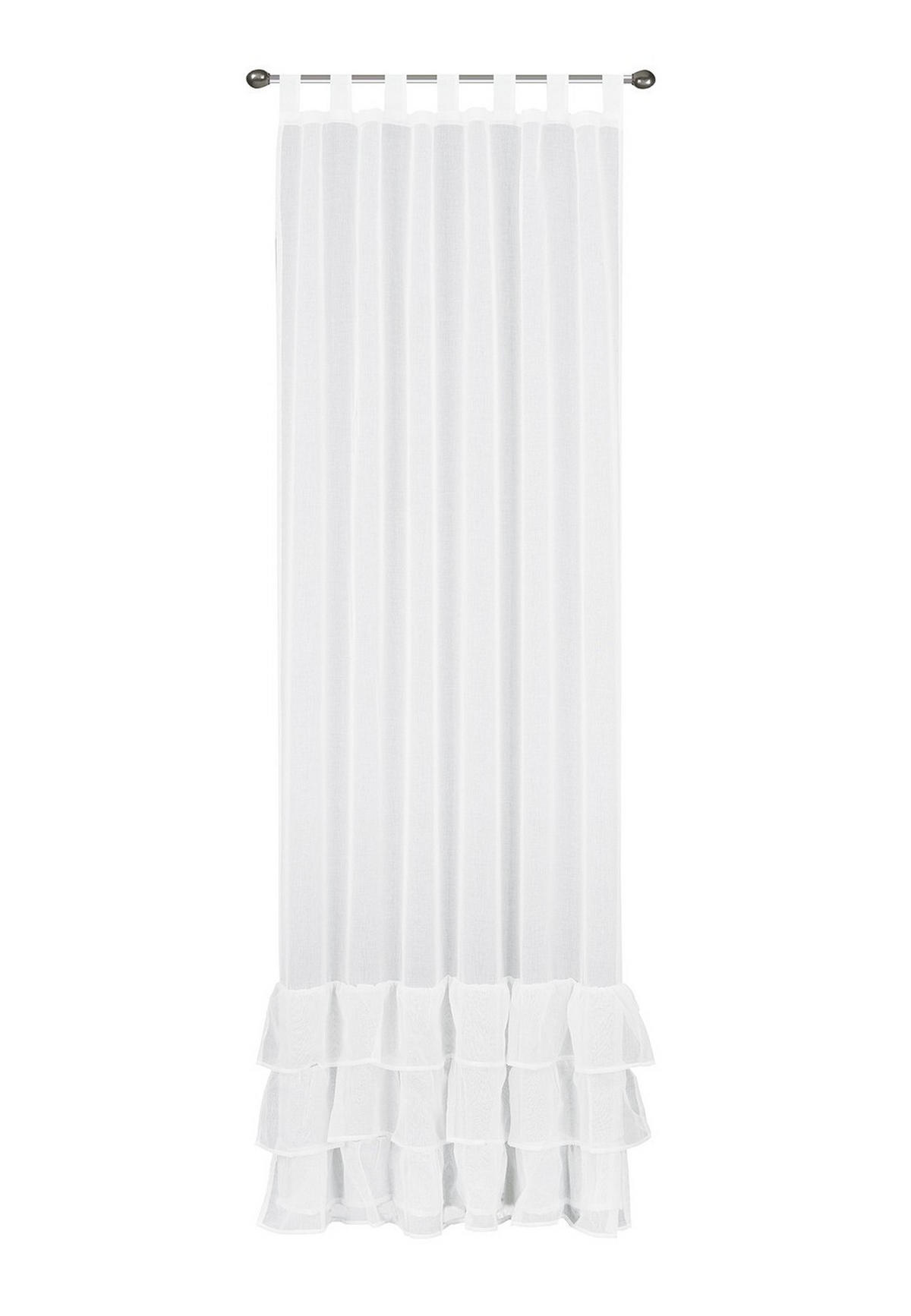 VORHANG Cadis - Weiß, Textil (140/1/250cm) - home&you