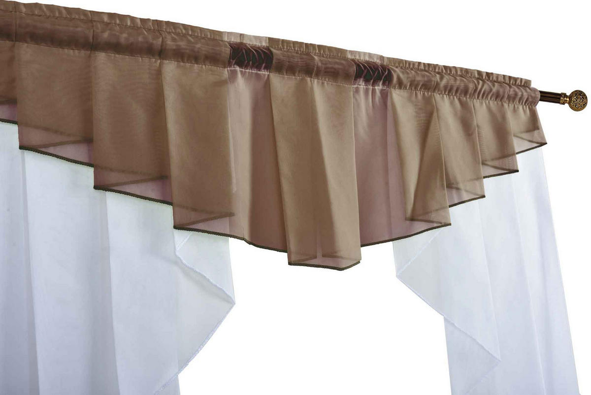 SCHEIBENGARDINE MEIßEN 100x100 cm Taupe - Taupe, Textil (100/100cm) - Gardinenbox