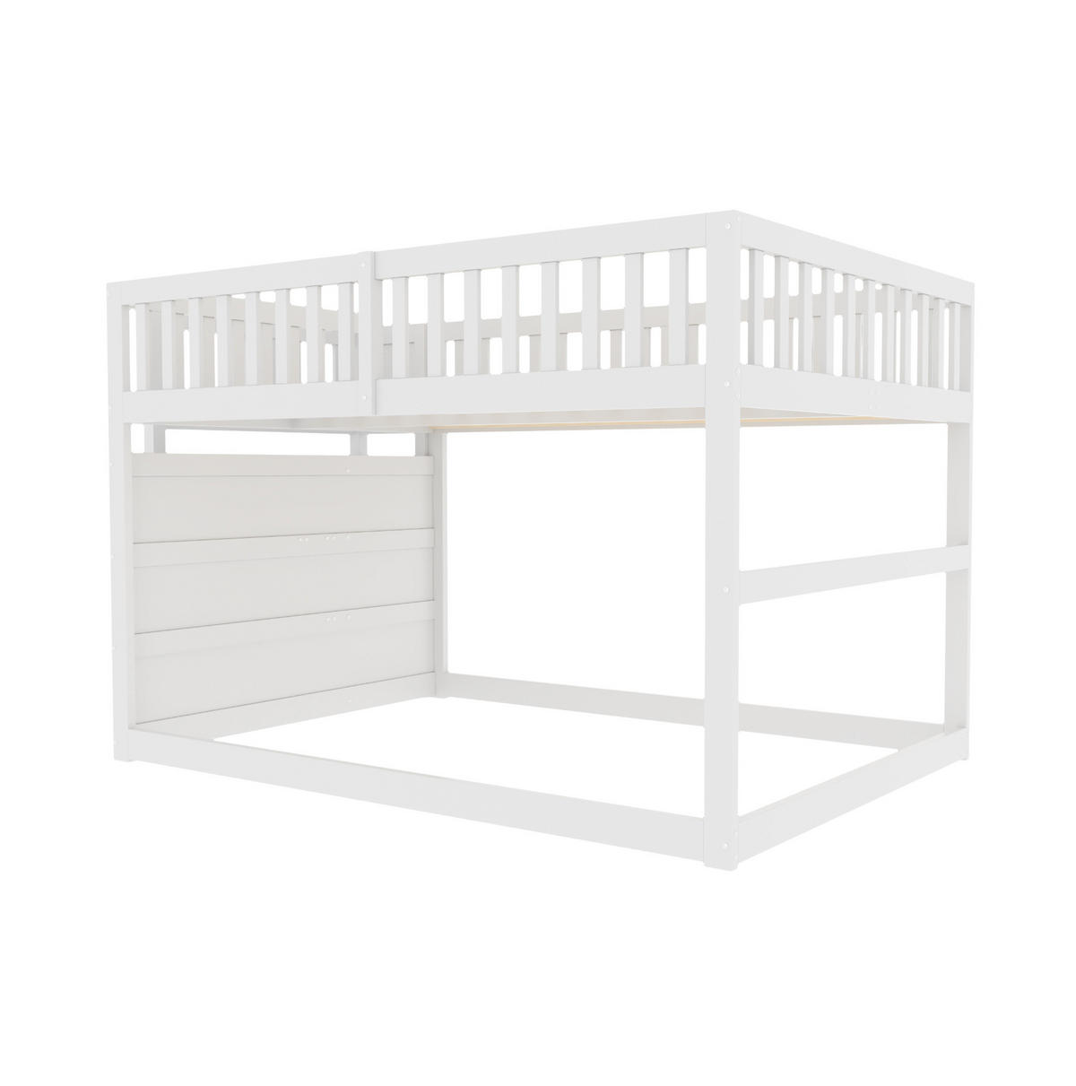 ETAGENBETT niedrig mit Treppe und 4 Schubladen 140x200 cm Holz Weiß - Weiß, Holzwerkstoff (140/200cm) - Beauniv