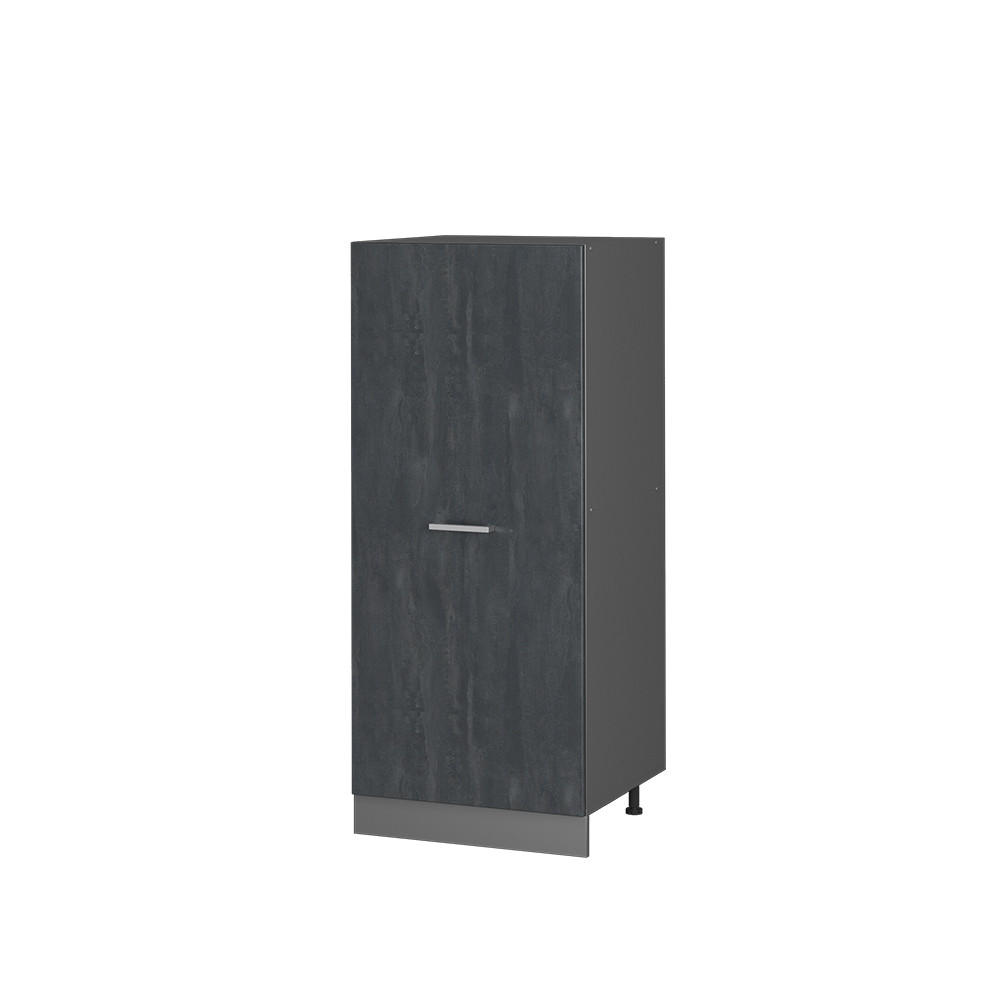 HOCHSCHRANK R-Line Schwarz Beton 60 cm - Anthrazit/Schwarz, Holzwerkstoff (60/143/57cm) - Vicco