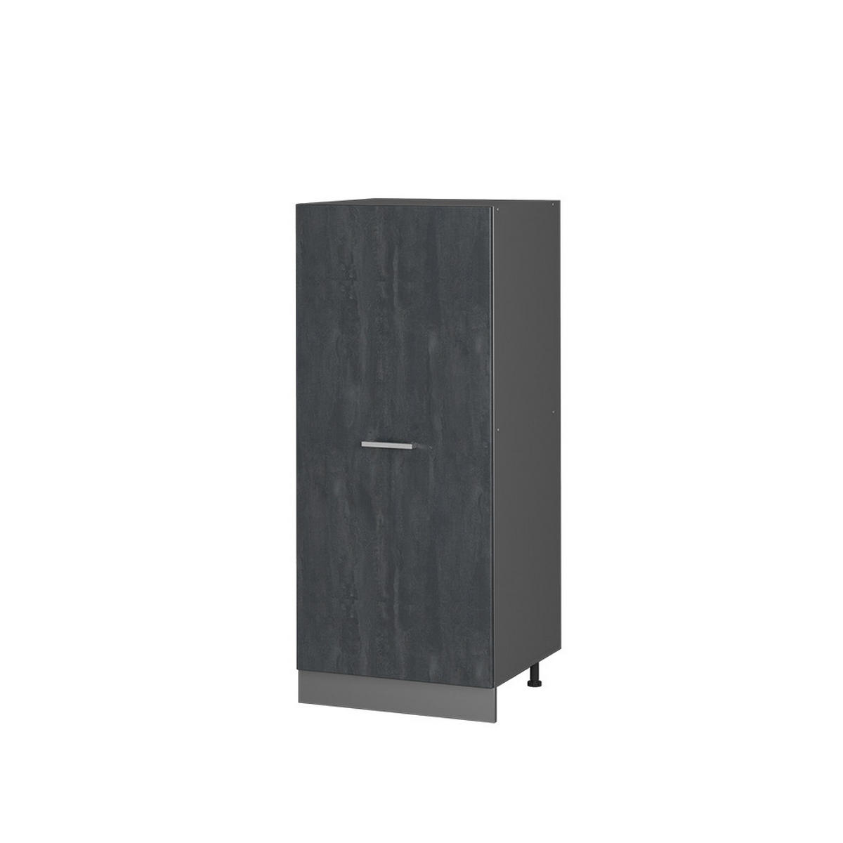 HOCHSCHRANK R-Line Schwarz Beton 60 cm - Anthrazit/Schwarz, Holzwerkstoff (60/143/57cm) - Vicco