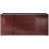 SIDEBOARD Rova Bordeaux Hochglanz - Bordeaux, Holzwerkstoff (166.5/75.5/35cm) - Vladon
