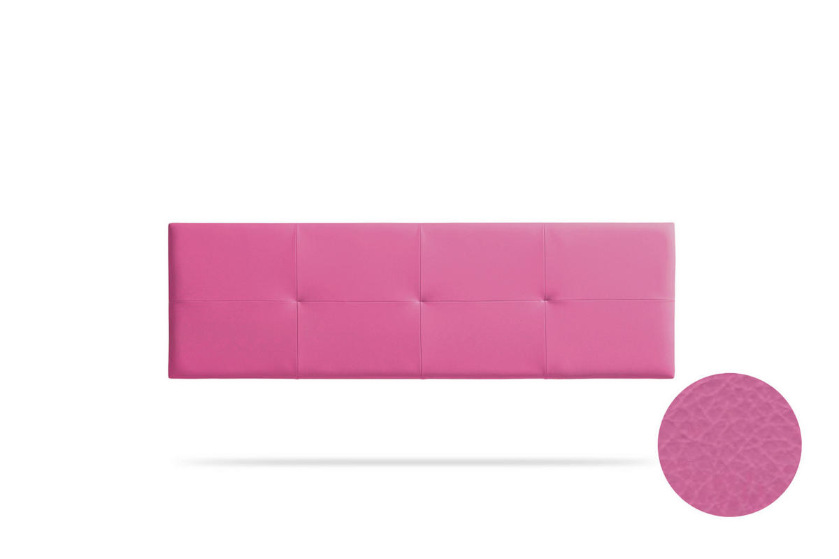KOPFTEIL gepolstert ALTEA Kunstleder 100x50x5 cm - Rosa - Moonia - Pink, Holz (100/5/50cm)