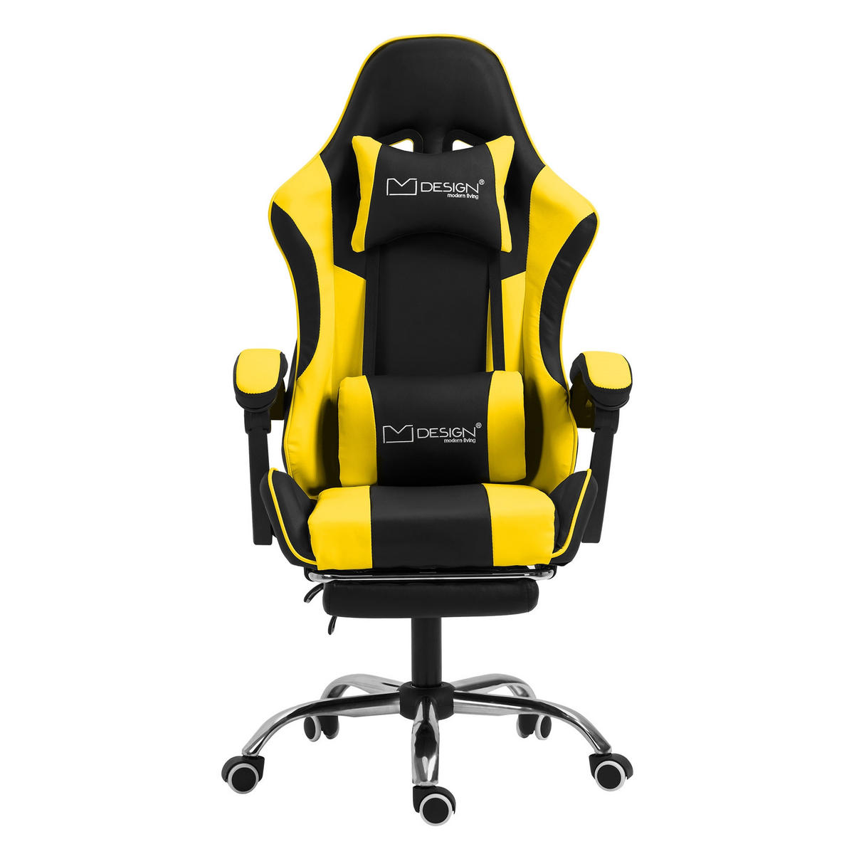 GAMING-STUHL schwarz gelb - Gelb, Metall (62/128/62cm) - ML-DESIGN