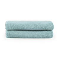 HANDTUCH 2er-Set, 2x Handtuch 50/100 cm, Hellblau - Hellblau, Textil (50/100cm) - Blumtal