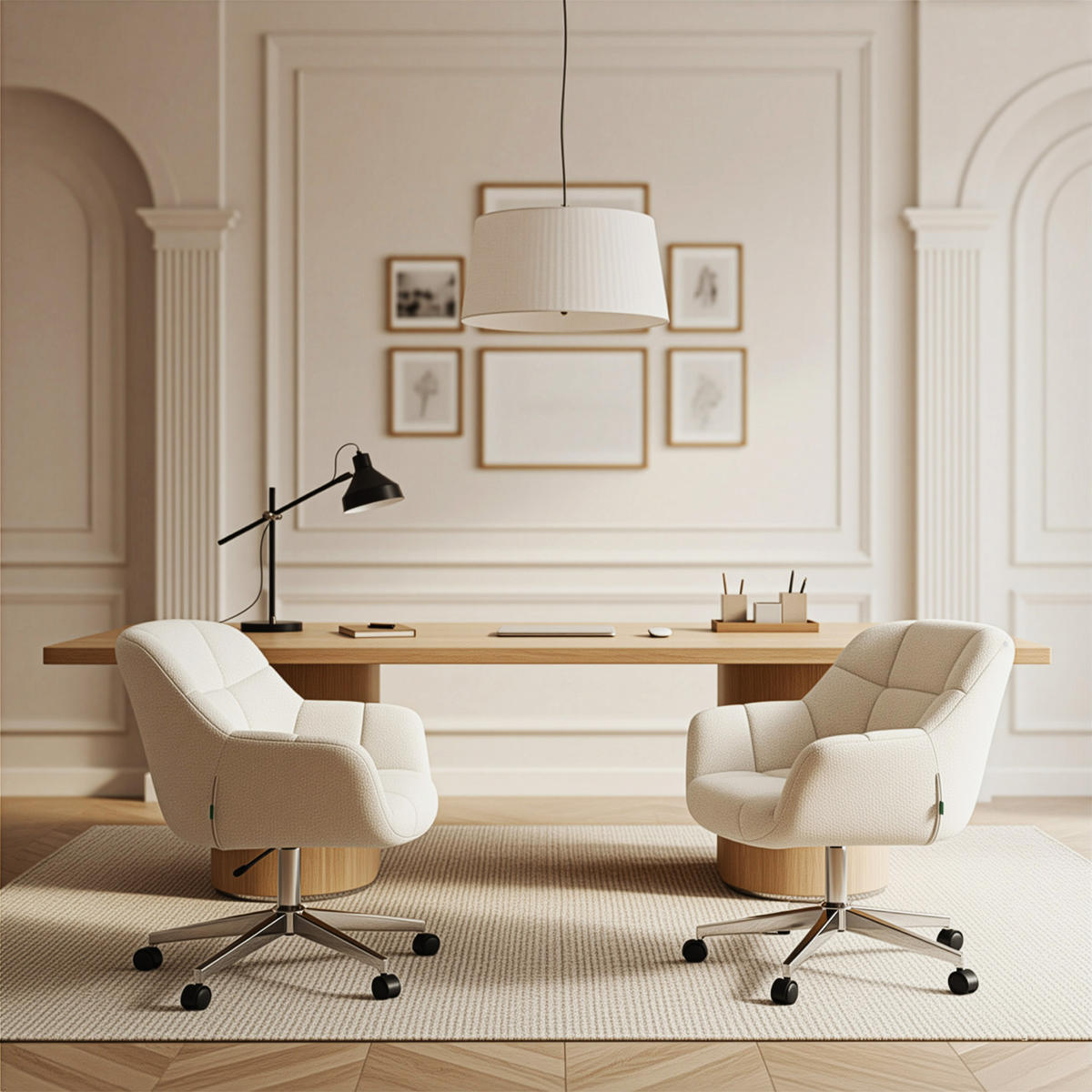 BÜROSTUHL Mika-Nio - Chromfarben/Creme, Textil/Metall (65/78/66cm) - DUBI Möbel