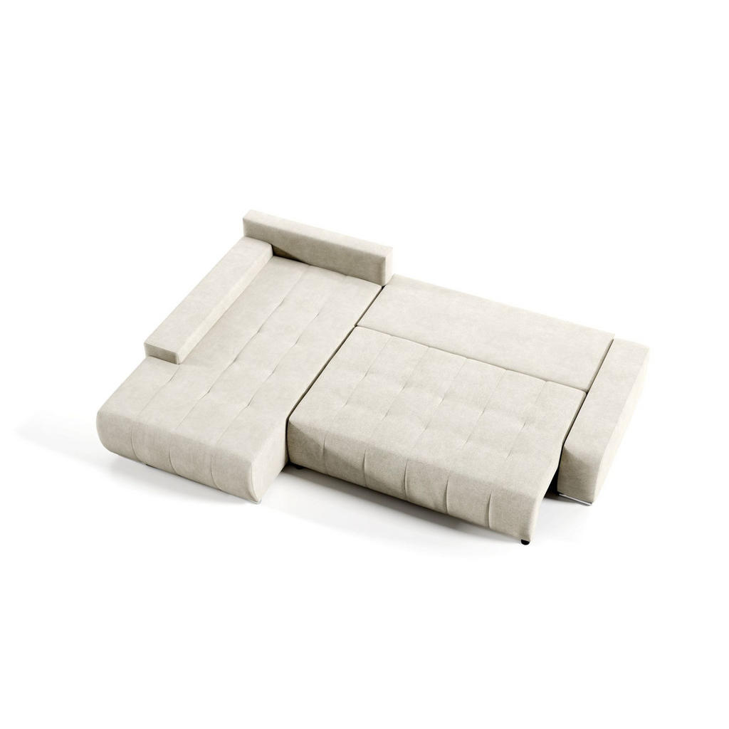 Thumbnail - Fun Möbel Ecksofa, Beige, Textil, Ottomane links, 265x185 cm, Wohnzimmer, Sofas & Couches, Wohnlandschaften, Ecksofas