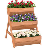 HOCHBEET DE-05360 3 Etagen, Holz Braun - Braun, Holz (75/76/65cm) - ComfortXL