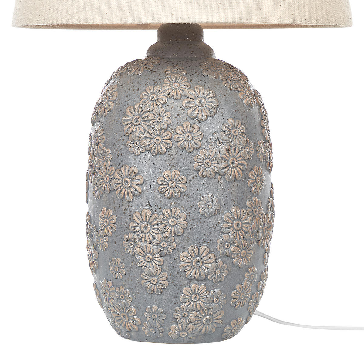 TISCHLAMPE Ferrey 30/30/46 cm - Grau, Keramik (30/30/46cm) - Beliani