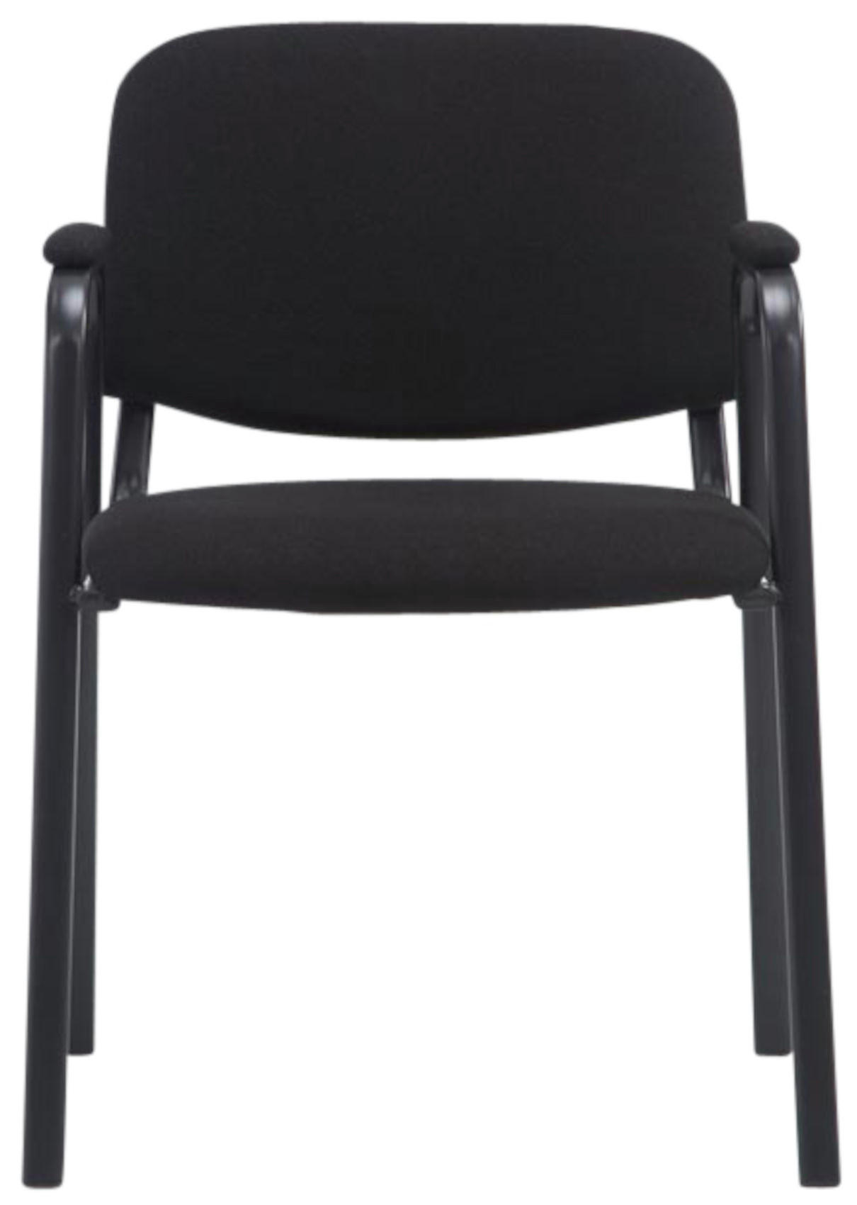 BESUCHERSTUHL 4er Set Stoff schwarz - Schwarz, Textil/Metall (53/79/55cm) - CLP