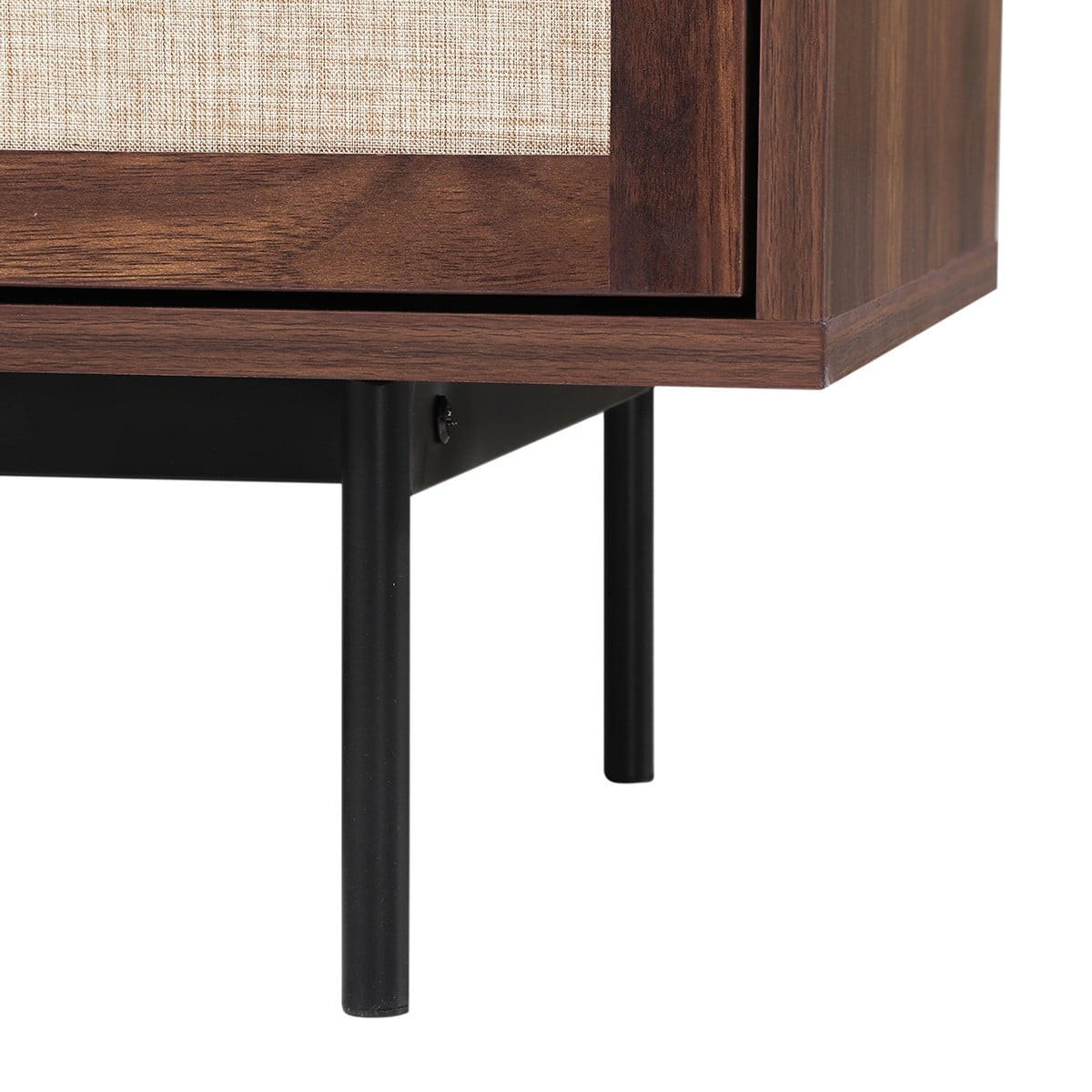 SIDEBOARD im Nussbaumdekor, 2 Türen, 3 Schubladen mit Fronten aus Stoff 140/39,5/79 cm - Nussbaumfarben, Holzwerkstoff (39.5/79/140cm) - Calicosy