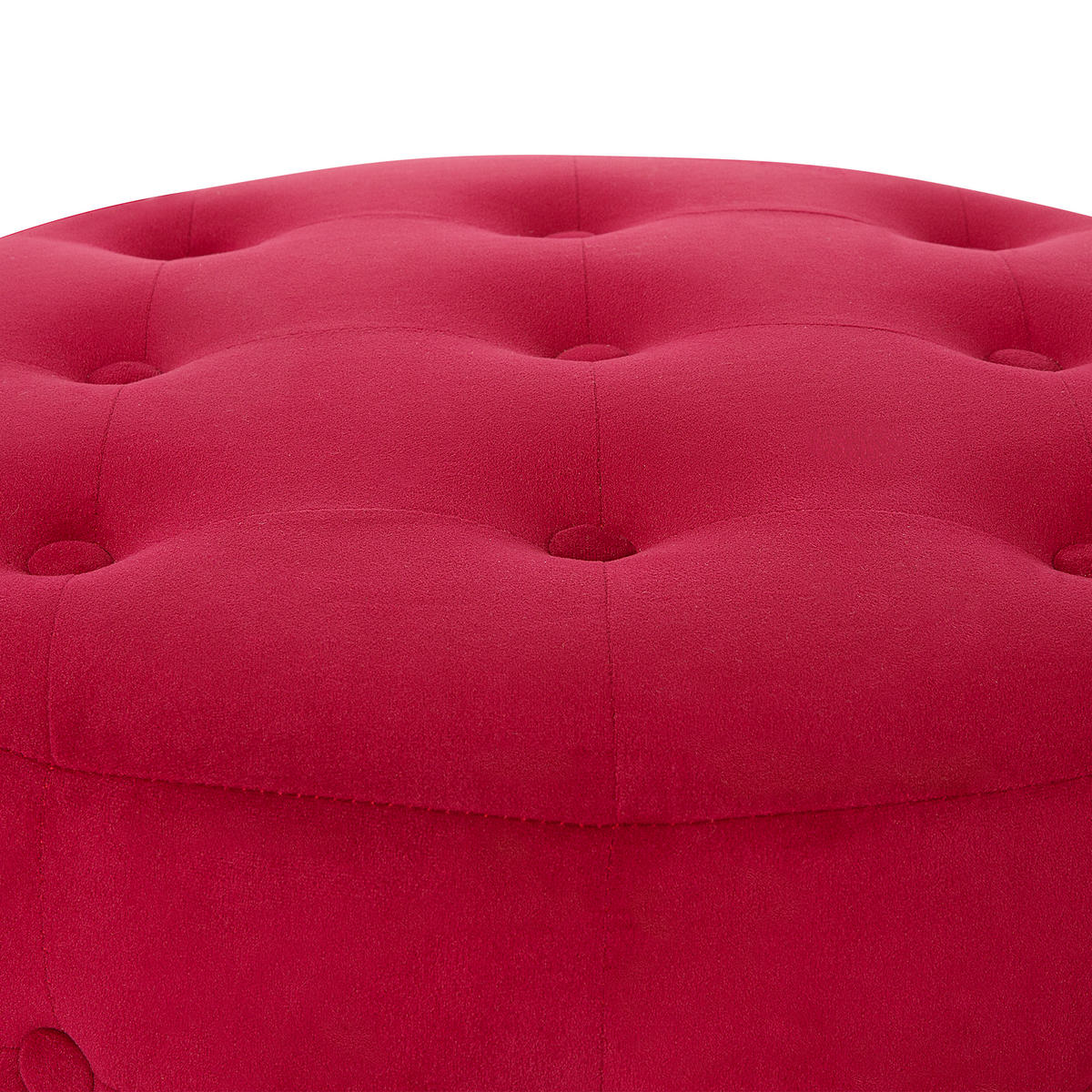 POUF Tampa 55/55/30 cm - Rot, Textil (55/30/55cm) - Beliani