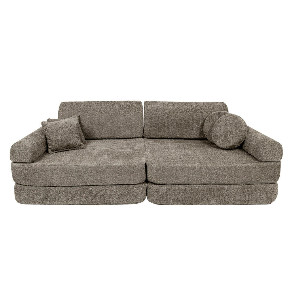 KINDERSOFA, Boucle, Bräunliches Beige - Beige, Textil (160/24/80cm) - MeowBaby