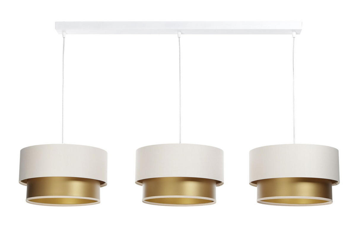 HÄNGELEUCHTE Gold 30/88 cm - Beige, Kunststoff (30/2.6/88cm) - ONZENO