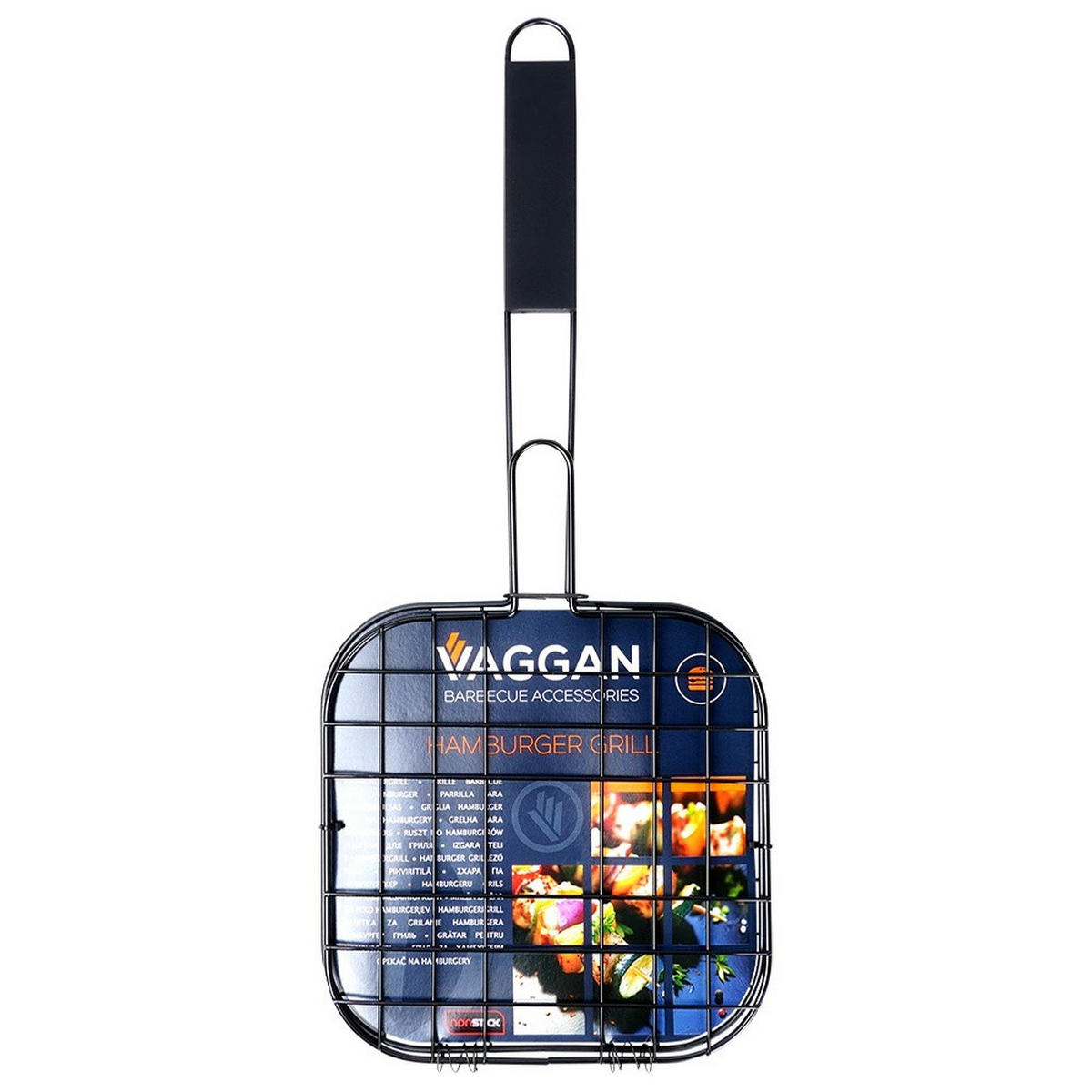 BURGER-GRILLROST antihaftbeschichtet 49 cm Schwarz - Schwarz, Metall (21.5/4/49.5cm) - Vaggan BBQ