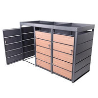 ALBATROS Mülltonnenbox mit Pflanzkasten 3er, MTP3 - Anthrazit, Metall (196/116/80cm) - Albatros