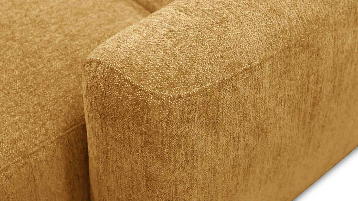 ECKSOFA NERO 4-Sitzer, gelb - Gelb/Schwarz, Holz/Textil (272/81/159cm) - Courtois Laville