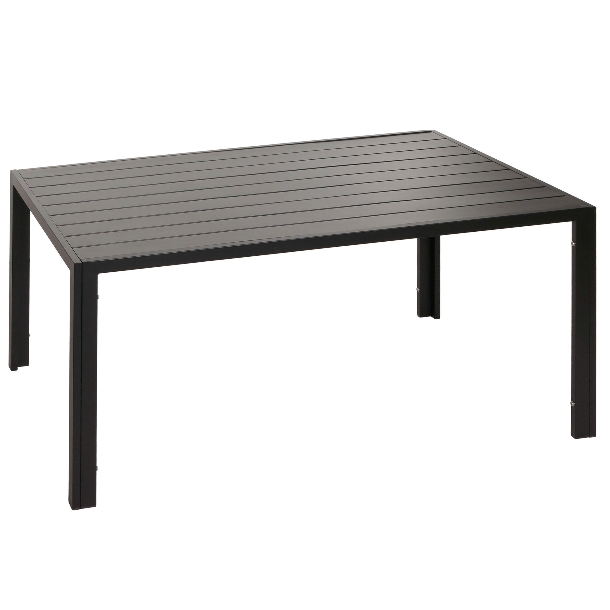 Chefgastro Alu-Esstisch Anthrazit 140x72x80 cm