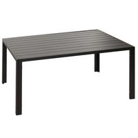 ALU-ESSTISCH 72x140x80cm wetterfest Anthrazit - Anthrazit, Metall (80/140/72cm) - CHEFGASTRO
