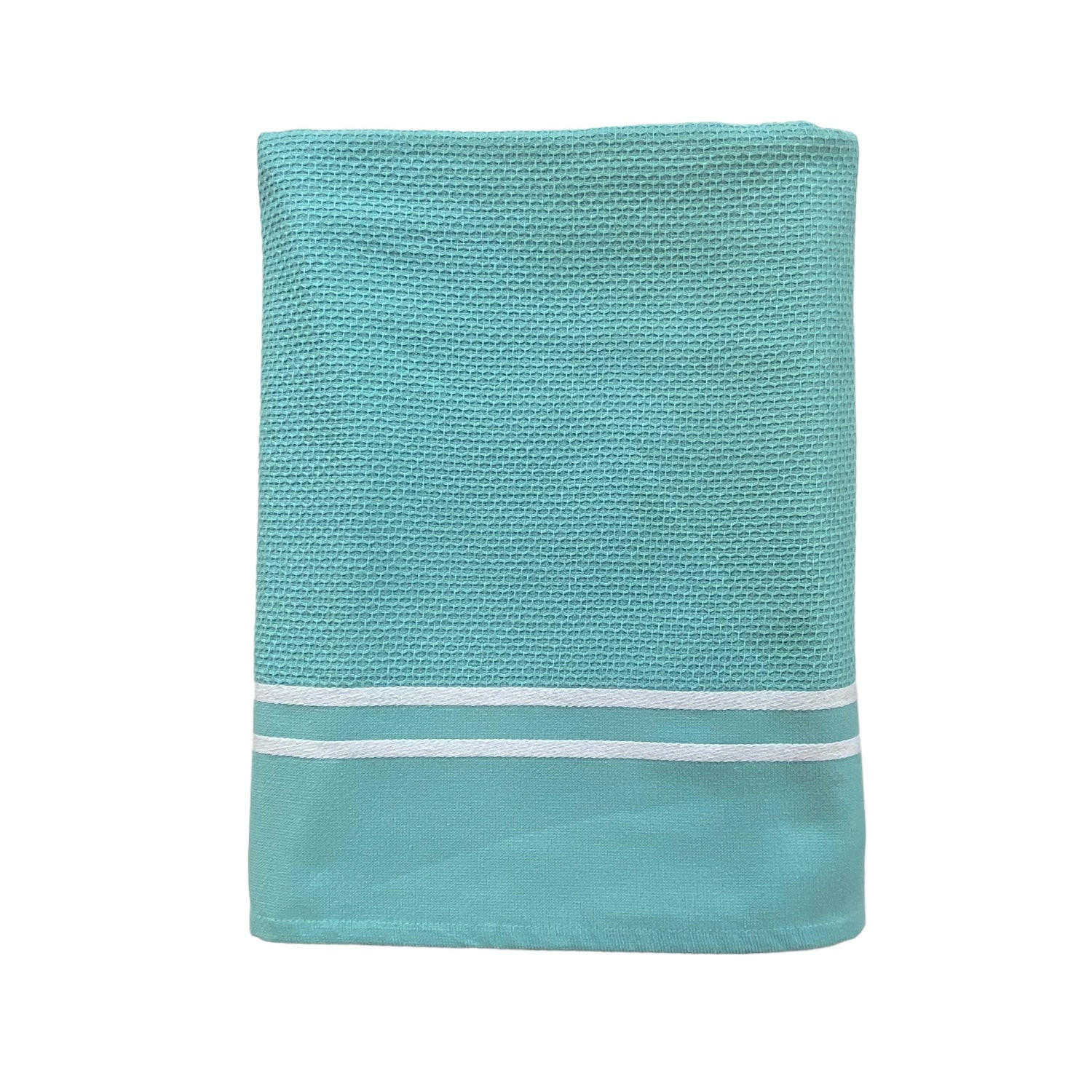 HAMAMTUCH mit Frotteefutter Waffle Aqua 90x170 355g/m² - Blau, Textil (90/170cm) - LE COMPTOIR DE LA PLAGE