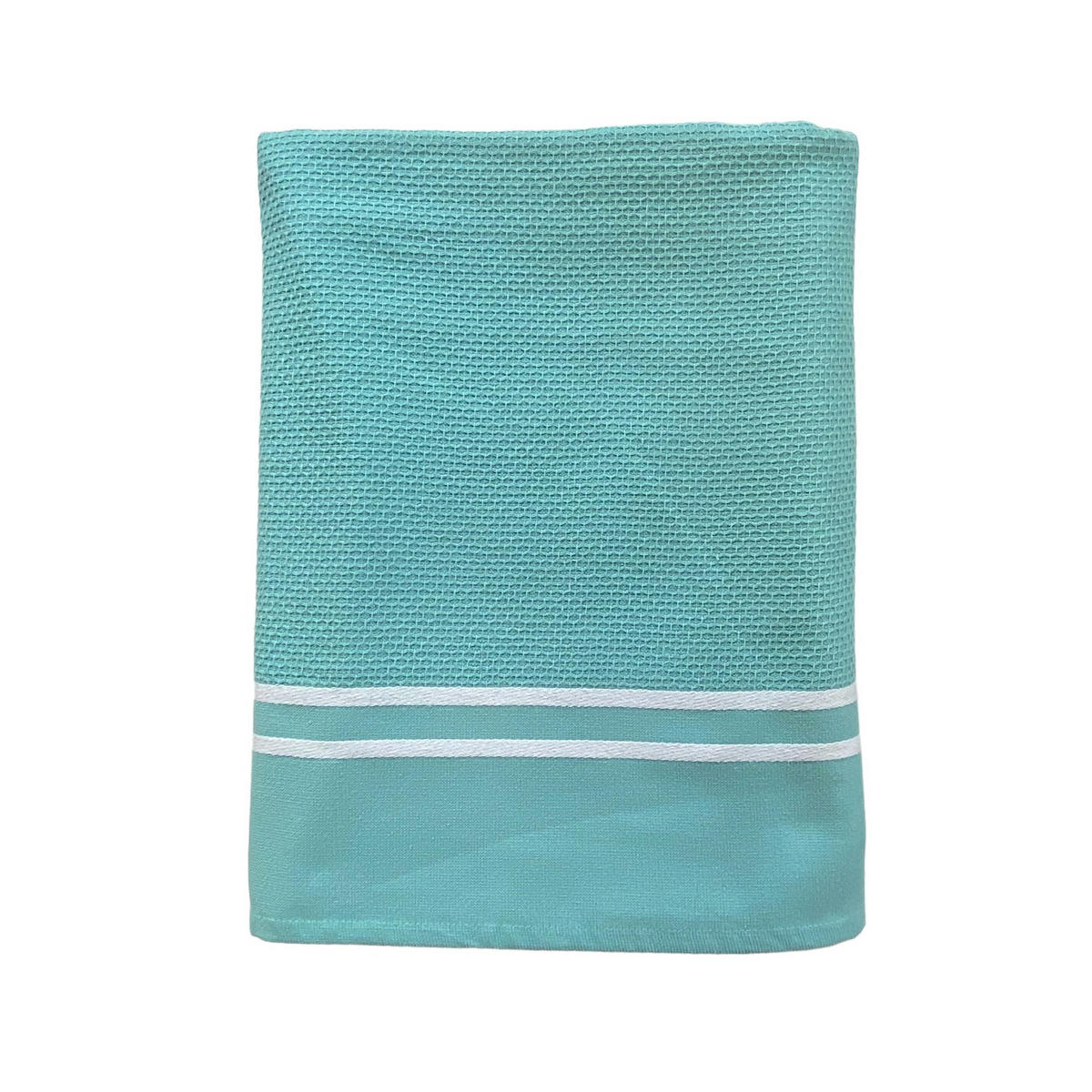 HAMAMTUCH mit Frotteefutter Waffle Aqua 90x170 355g/m² - Blau, Textil (90/170cm) - LE COMPTOIR DE LA PLAGE