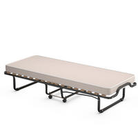 GASTEBETT Beige - Beige, Metall - COSTWAY