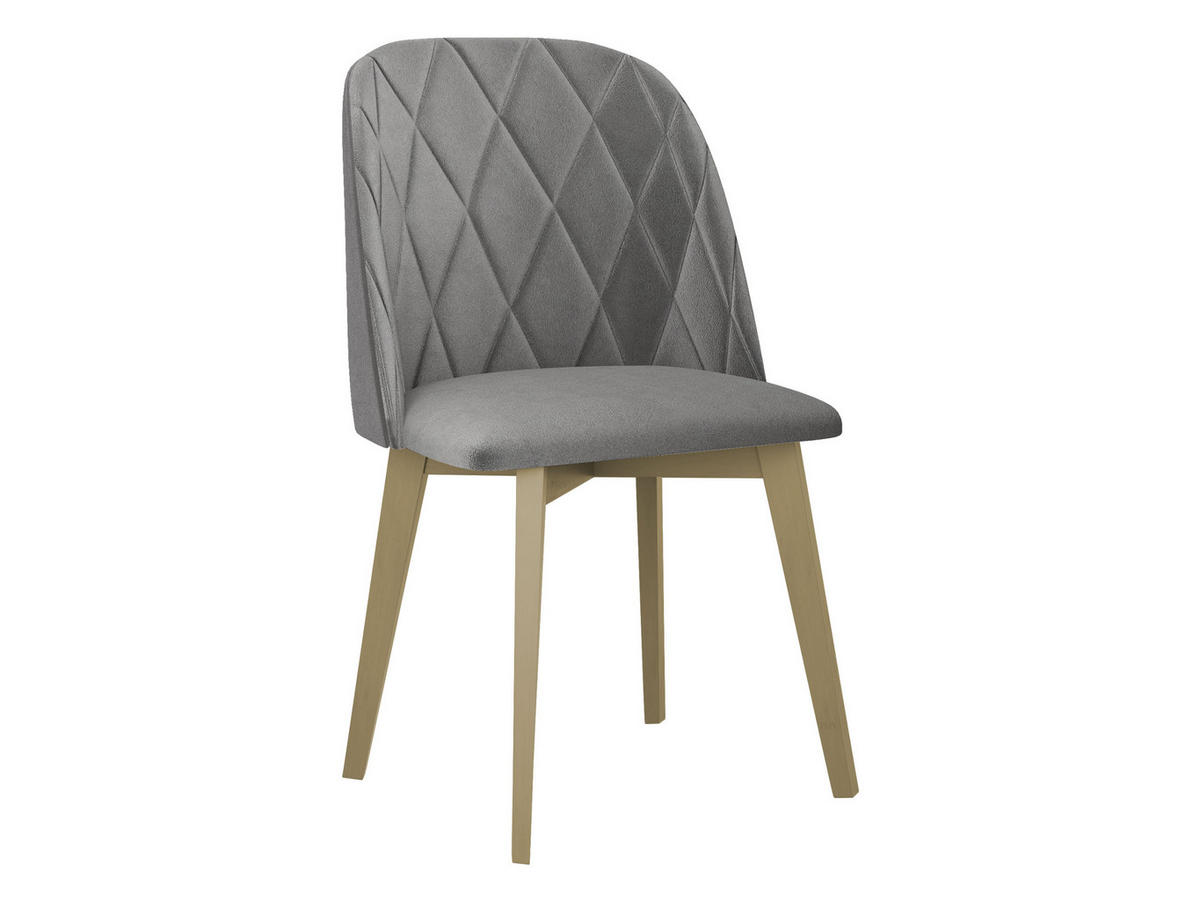 ESSZIMMERSTUHL Monti III Pik Raute - Hellgrau/Sonoma Eiche, Holz/Textil (48/83/55cm) - MIRJAN24