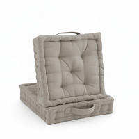 STUHLKISSEN Mila 50x50x10cm Taupe (2tlg) - Taupe, Textil (50/50/10cm) - Beautissu 