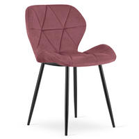 STUHL Dunkelrosa 46x53 cm MANGO Samtbezug - Dunkelrosa, Kunststoff (46/46/53cm)