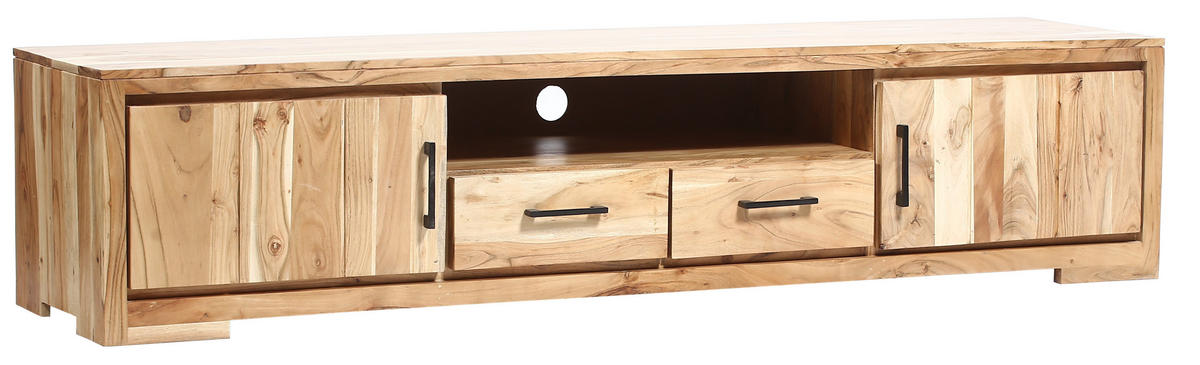 LOWBOARD SARAH - Beige/Naturfarben, Akazienholz/Holz (205/45/50cm) - SAM