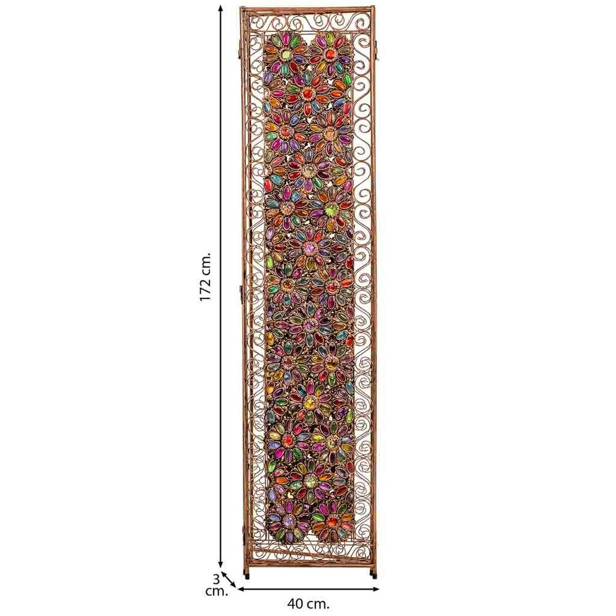 PARAVENT aus geflochtenem Papier, 120x3x172cm - Multicolor, Metall (160/172/3cm) - Wanderlust