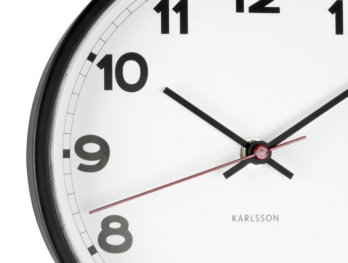 WANDUHR New Classic Small - Weiß - Weiß, Metall (20/20/4cm) - Karlsson