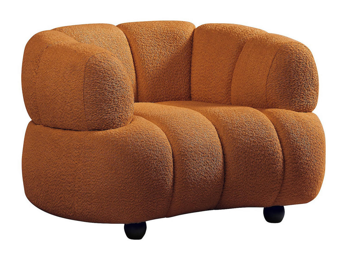 SESSEL mit gerader Rückenlehne - 1 Person - stoff - terracotta Coliani - Terracotta, Holz/Textil (108/73/87cm) - Vente-Unique