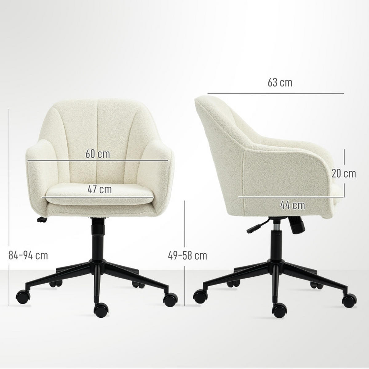 SNURRSTOLAR med sammetsryggstöd, beige - Beige, Metall (60/94/63cm) - SHOPENTRA