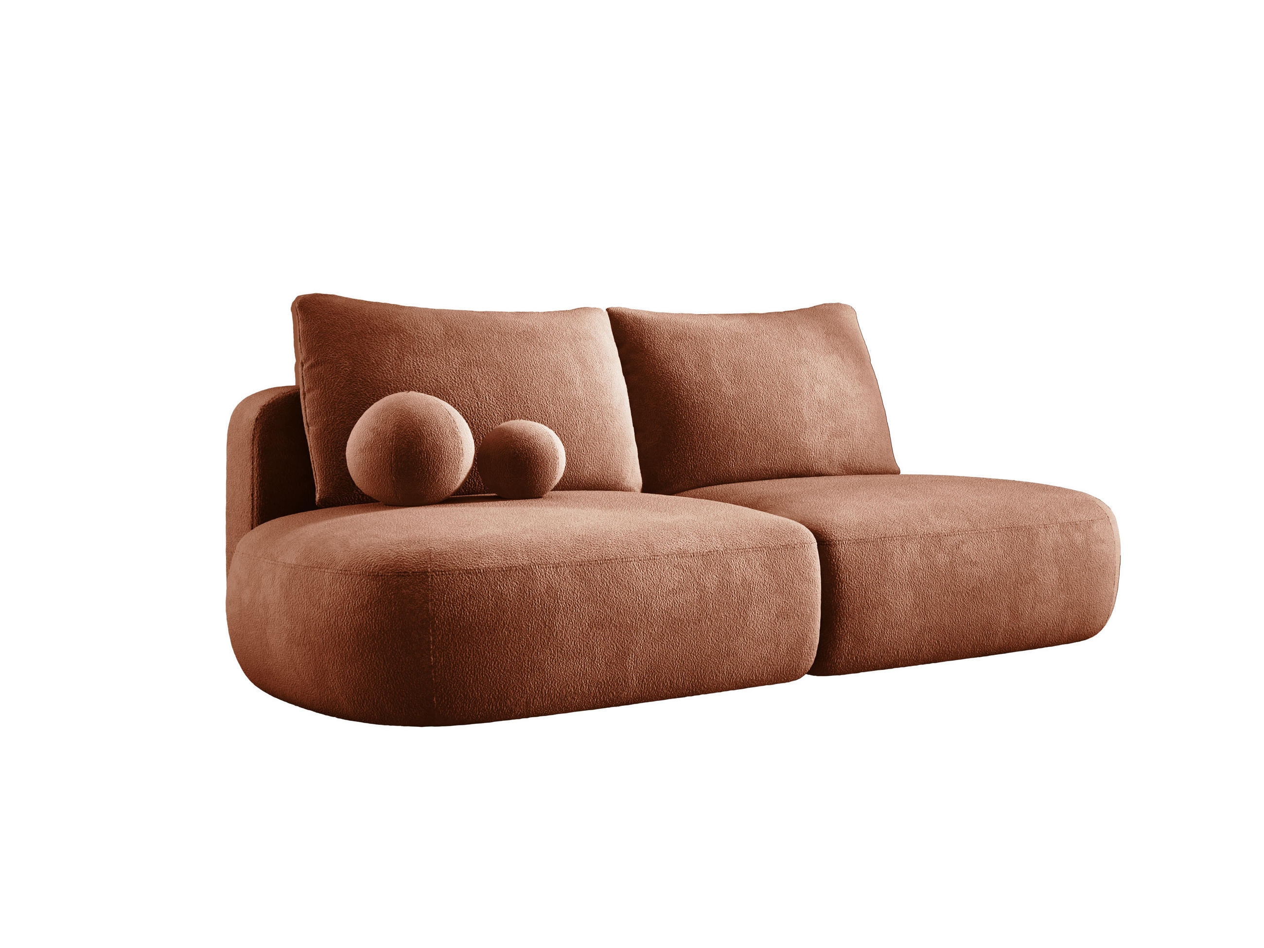 SCHLAFSOFA Moderne BABU mit Schlaffunktion – 3-Sitzer Sofa mit Bettkasten, DL-Automat, 2 Rückenkissen, 2 Zierkissen, 240x90x90 cm, Braun - Bronzefarben, Holz/Textil (240/90/90cm) - DomoHome