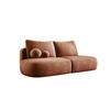 SCHLAFSOFA Moderne BABU mit Schlaffunktion – 3-Sitzer Sofa mit Bettkasten, DL-Automat, 2 Rückenkissen, 2 Zierkissen, 240x90x90 cm, Braun - Bronzefarben, Holz/Textil (240/90/90cm) - DomoHome