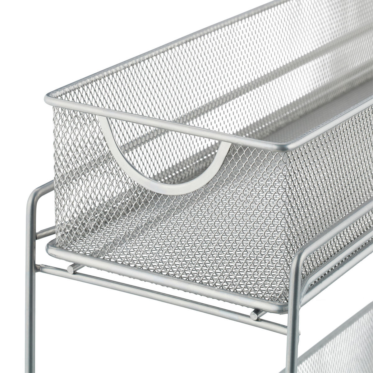 ORGANIZÉR do kuchynskej skrinky - strieborná, kov/plast (15/40/46cm) - Relaxdays