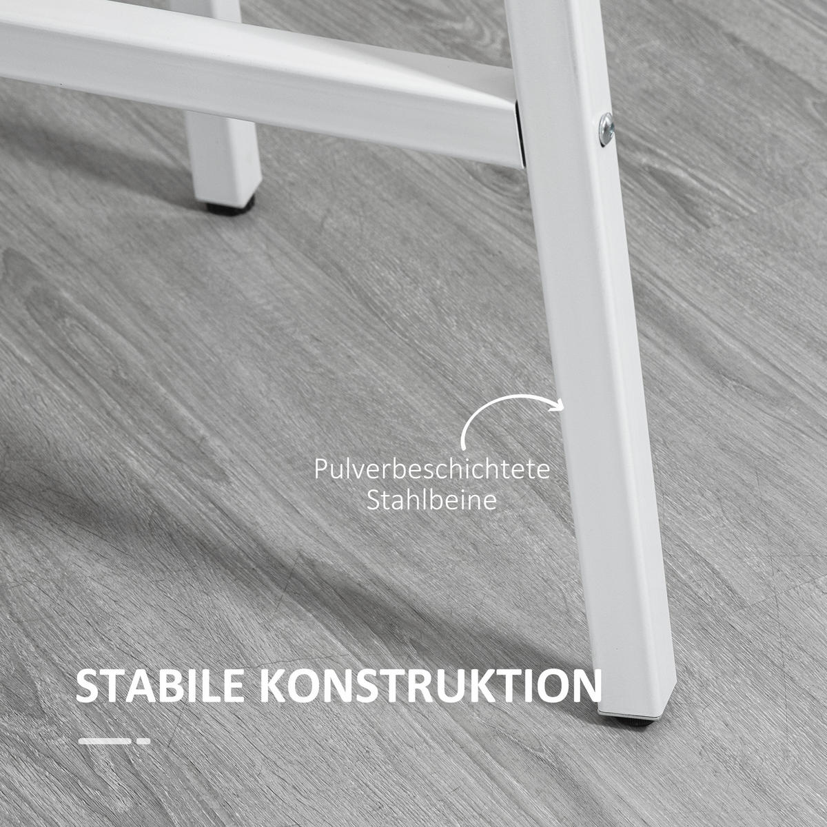 ESSZIMMERTISCH Esstisch Küchentisch für 4 Personen für Esszimmer, Küche, Braun - Naturfarben, Holzwerkstoff/Metall (80/80/76cm) - HOMCOM
