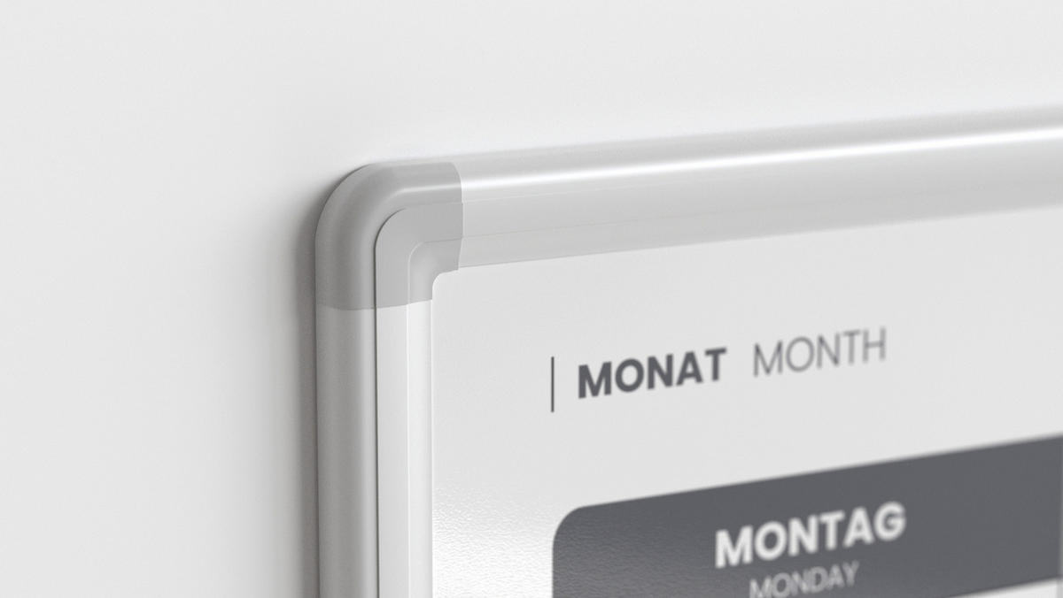 MAGNETISCHER Monatsplaner 120x90cm für Monatsplanungen - Weiß, Metall (120/90/1.8cm) - ALLboards