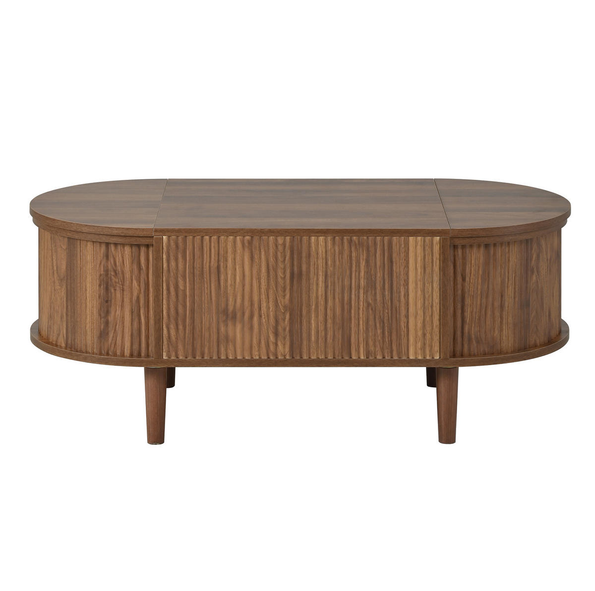 COUCHTISCH aus MDF 100x48x53,5 cm in Nussbaum mit höhenverstellbarer Tischplatte - Nussbaumfarben, Holzwerkstoff (100/48/53.5cm) - Modfu