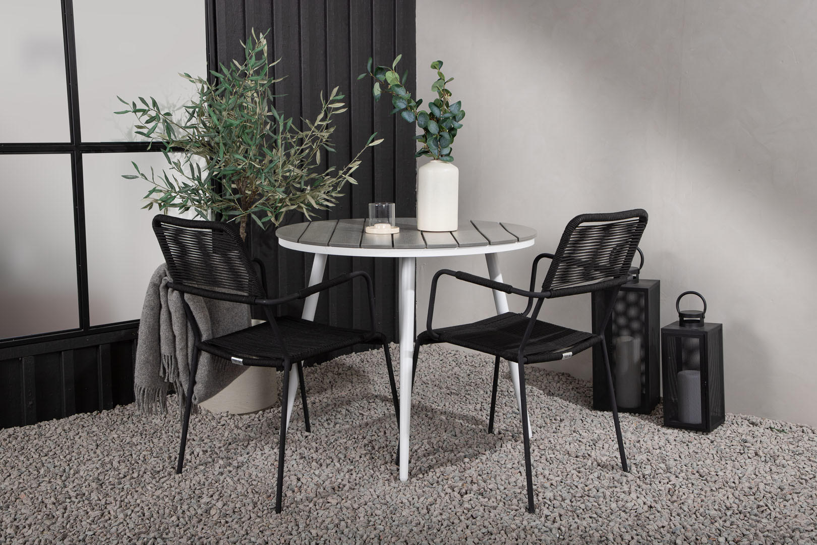 GARTENTISCH Weiß - Weiß, Holzwerkstoff (90/90/74cm) - ebuy24