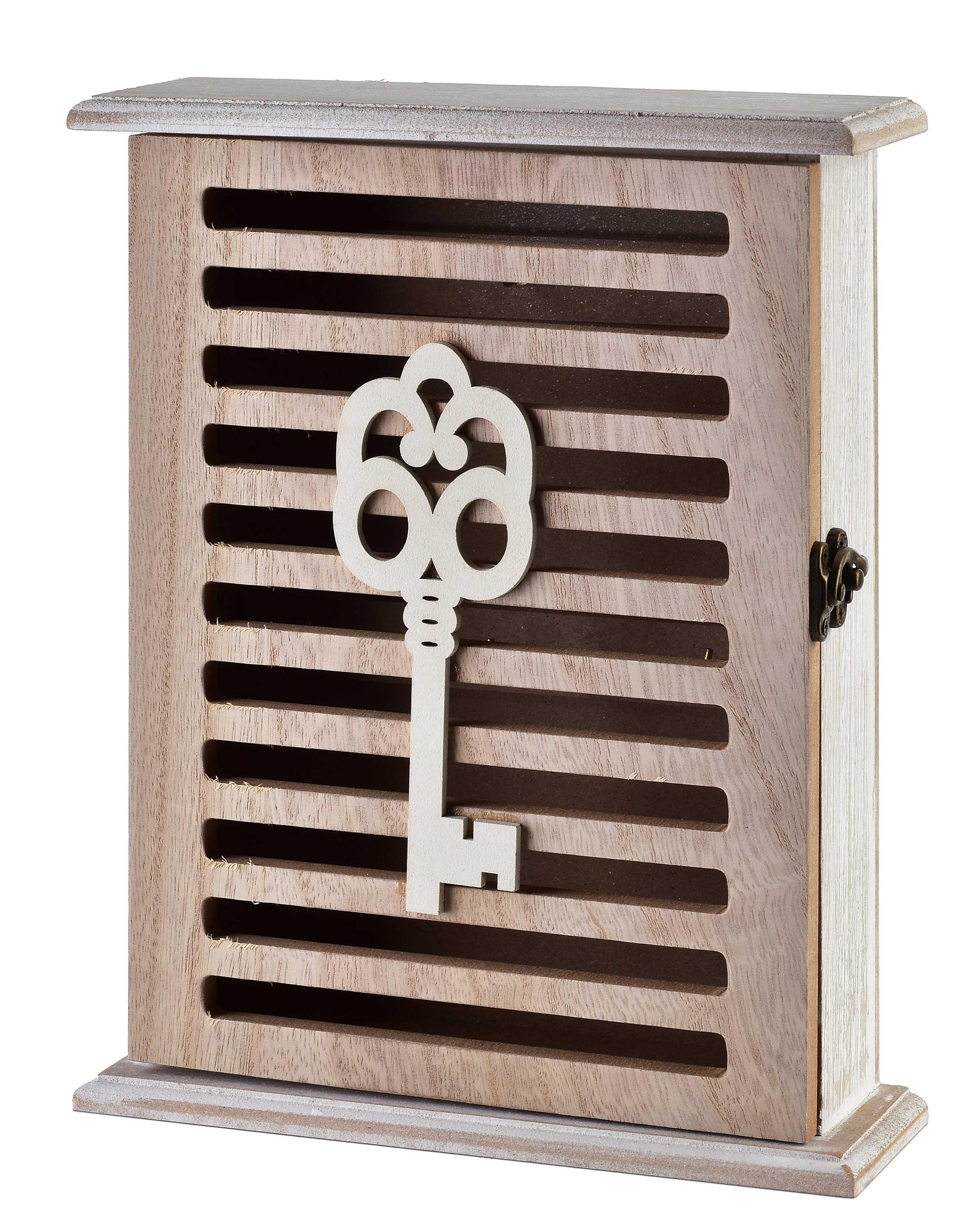 SCHLÜSSELKASTEN Stacy Beige 19.5/6/28 cm Holz - Beige, Holz (6/28/19.5cm) - Mondex