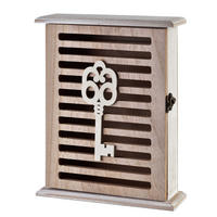 SCHLÜSSELKASTEN Stacy Beige 19.5/6/28 cm Holz - Beige, Holz (6/28/19.5cm) - Mondex