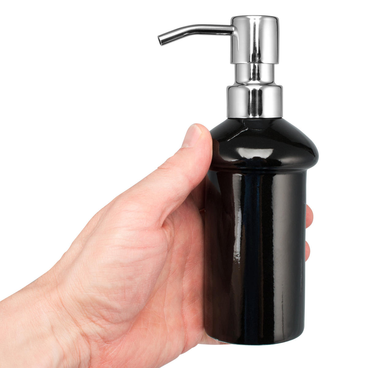 ERSATZ-SEIFENSPENDERFLASCHE, schwarz, Keramik - Schwarz, Keramik (7/15/7cm) - bremermann