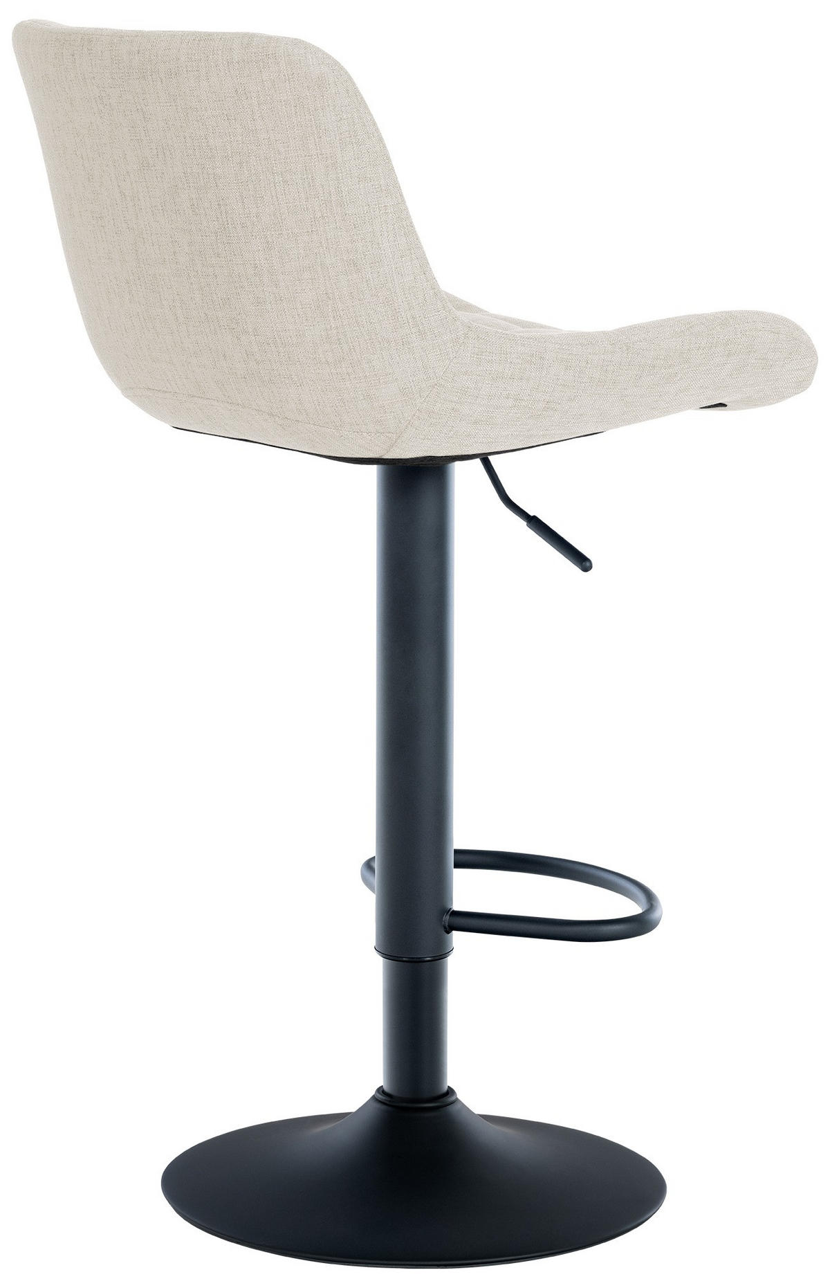 BARHOCKER 2er Set Stoff creme - Creme/Schwarz, Textil/Metall (48/81/54cm) - CLP